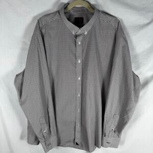 Untuckit Shirt Mens 3XL (XXXL)Green & Red Check Wrinkle Free Long Sleeve Stretch